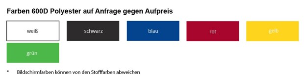 Faltzelt Farben